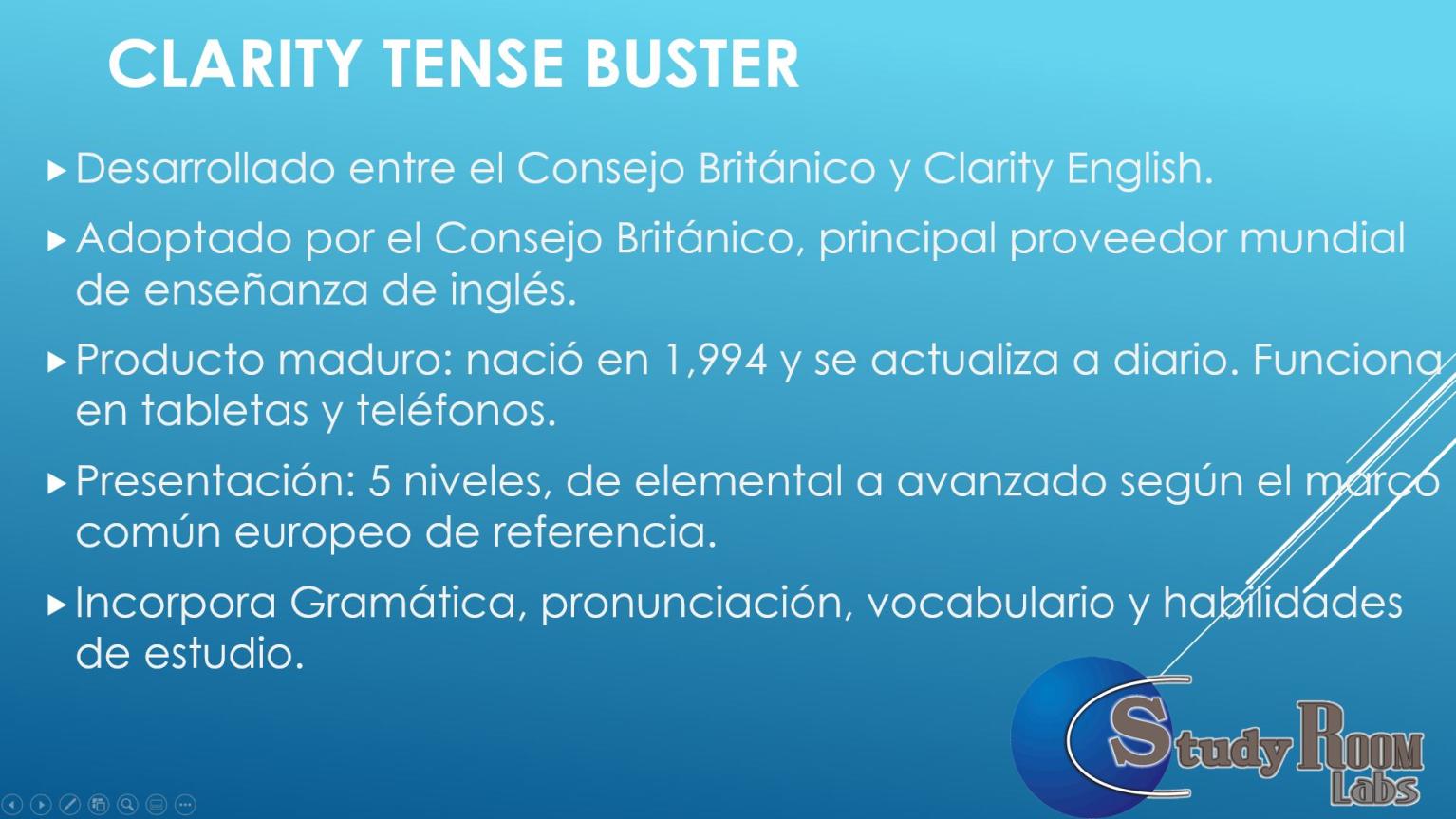 Software de inglés Tense Buster de Clarity English 12