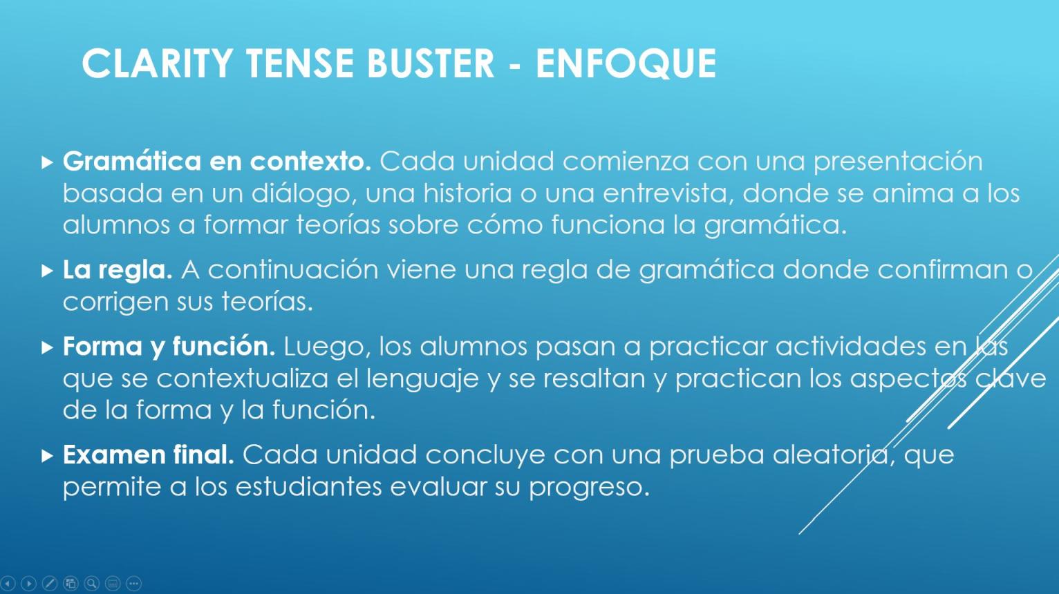 Software de inglés Tense Buster de Clarity English 13