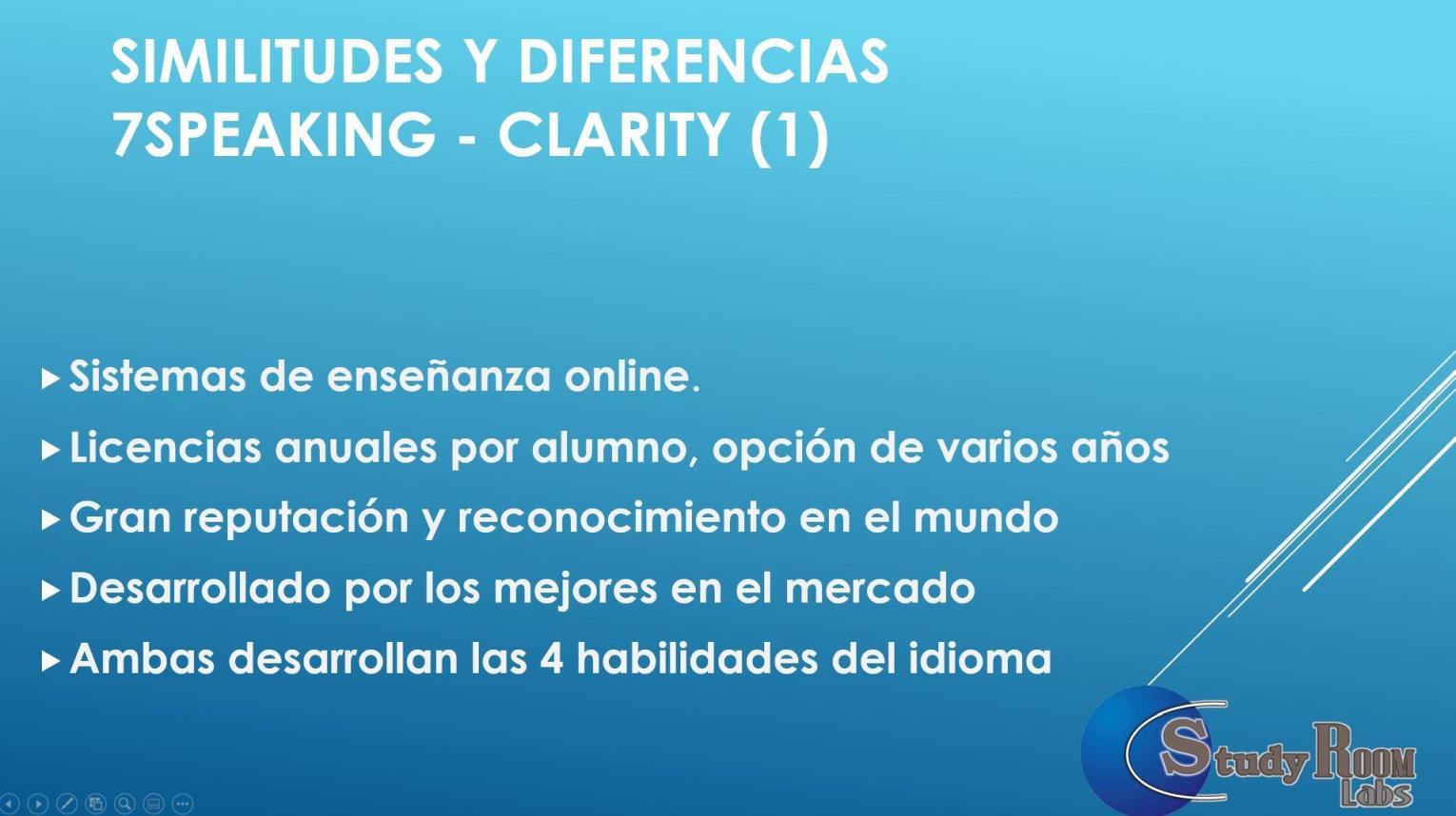 Comparación entre el software de Clarity y el de 7Speaking 2